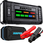 AVAPOW TJ18 5000A Battery Jump Starter Portable with 4 HD Display PD 18W Fast Charging12V Jump Box Car Battery Jump Starter