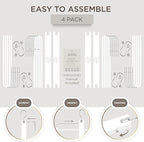 MORALVE Pants Hangers Space Saving - 4 Pack European Beechwood Scarf and Jean Hangers - Closet Organizer and Space Saver Pant