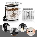 Cowboy Car Trash Can with Lid Leak Proof Car Trash Bag Waterproof Car Garbage Can, Polyester Trash Bin Hanging for Minivan SUV Truck