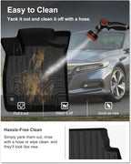 KIWI MASTER Floor Mats for 2018-2022 Honda Accord, Custom Fit All Weather Car Mats, Heavy Duty TPE Floor Liners, Front & Rear 2 Row, Black