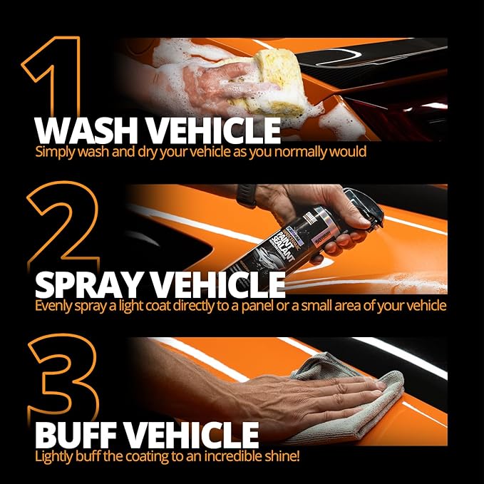 CERAKOTE® Platinum Rapid Ceramic Paint Sealant Spray - 128 oz. - Maximum Gloss & Shine – Extremely Hydrophobic – Unmatched Slickness - Ceramic Spray Coating - 50 Wash Rating
