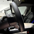 MEWANT Hand Stitched Real Leather Steering Wheel Cover for Tesla Model 3 2017-2023 / Model Y 2020-2023 for Tesla Model 3/Y Accessories(3D Style)