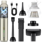 Car Vacuum Portable with 16000Pa Powerful Suction, Handheld Vacuum Cordless Rechargeable Blow & Suction 4 in 1, Small Vacuum 