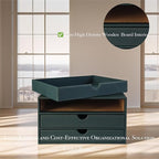UnionBasic Document Organizer, 3-Drawer File Cabinet Document Storage Box, Office Desktop Filing Organizer, Dark Green