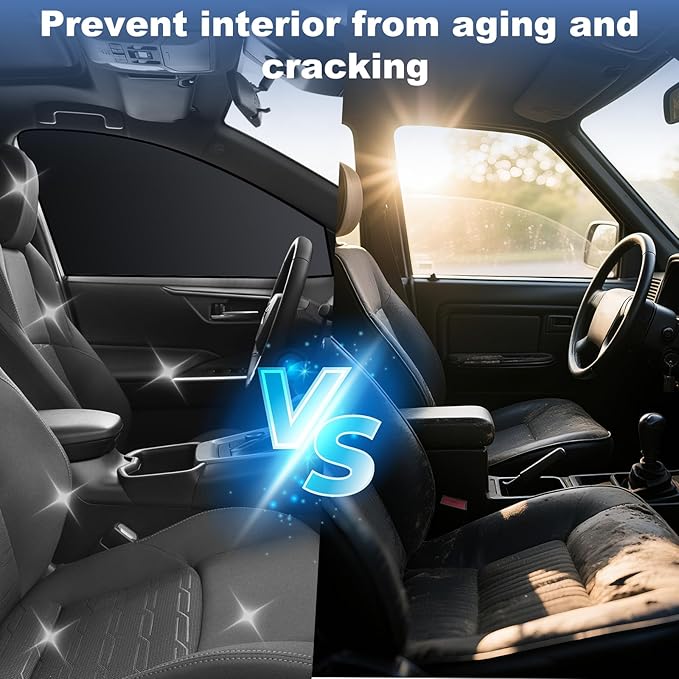 Car Window Covers for Privacy - Universal Side Window Sun Shades for Camping, Baby Naps & Travel - UV & Heat Reduction, Easy Install Magnetic Car Window Shades