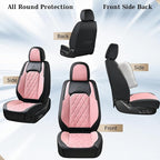 Coverado Leather Seat Covers, Car Seat Cover Front Seats, Waterproof Seat Covers, Luxury Faux Leather Car Seat Protectors, Bl
