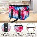Reusable Grocery Bags Heavy Duty Shopping Bags Foldable Large Tote Bags with Long Handles & Hard Bottom