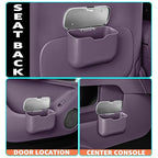 HOLDCY Car Trash Can, Waterproof Multi‑Functional Auto Trash Bin for Door/Console/Seat Back, Universal Vehicle Garbage Can for Car/Truck/SUV Drivers (Purple)