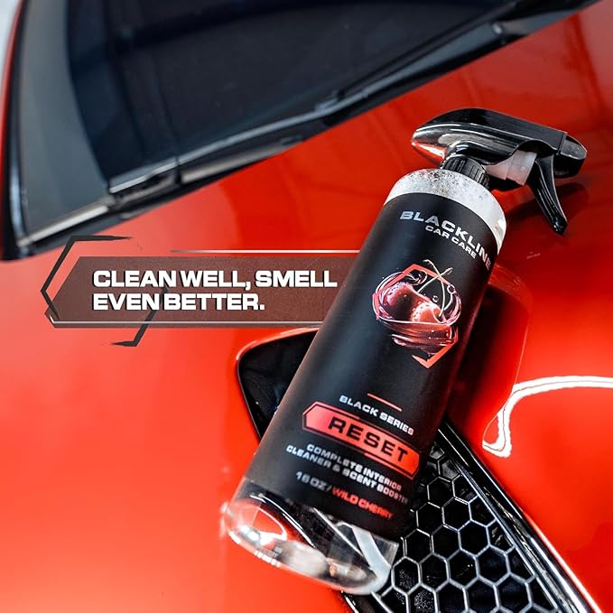 Blackline Luxury Scented Interior Cleaner Reset Deep Cleans & Deodorizes All Surfaces, pH-Neutral High-Foam Formula, Long-Las