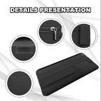 Car Sun Visor Storage Bag, Soft Leather Surface Organizer, Scratch-Resistant Auto Sunshade Organizer Bag, Can Store ID Card, Eyeglasses, Pen, Driving License etc (Black)
