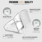 Modern JP Adhesive Hat Hooks for Wall (12-Pack) - Cowboy Hat Rack, Wide Brim Hat Organizer, Strong Hold Hat Hangers for Wall 