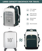 LOVEVOOK Large Travel Backpack for Women, TSA Carry on Backpack for Airplanes, 40L Personal Item Travel Bag for Women fits 17