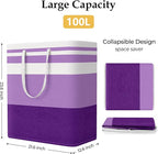 StorageRight Large Collapsible Laundry Basket Hamper with Easy Carry Handles，Freestanding Clothes Hampers for Laundry, Bedroo