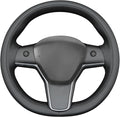 MEWANT Tesla Model 3/Model Y Hand Stitched Steering Wheel Cover for Tesla Model 3 2017-2023 / Model Y 2020-2023 for Tesla Model 3/Y Accessories(3D Style)