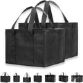 NZ home Insulated Bags for Food Delivery (Medium) Grocery Shopping Cooler Bag, Pizza Delivery, Hot & Cold Catering Tote, Reusable, Foldable & Heavy Duty (2 Pack, Black)