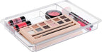 iDesign Clarity Expandable Drawer Organizer for Vanity, 18.5 Inches Wide, Clear