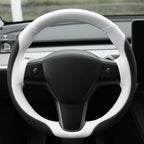 MEWANT Hand Stitched Steering Wheel Cover for Tesla Model 3 2017-2023 / Model Y 2020-2023 for Tesla Model 3/Y Accessories