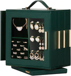 Homde Jewelry Box for Women Large: Rotating Organizer for Ring Earring Necklace Bracelet - 7 Drawers Storage for Dresser (For