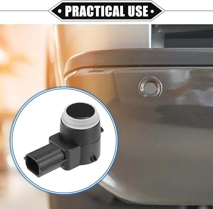4 Pcs PDC Reverse Parking Assist Sensor Compatible for Cadillac Escalade 2007-2014, Durable ABS Plastic Black Rear Bumper Parking Assist Sensor