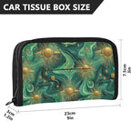 Car Tissue Holder Car Visor Organizer Tissue Box Holder for Car Sun Visor Organizer with Car Vehicle Accessories Essentials Interior for Women Men Teal Gold Swirl Sun Marble