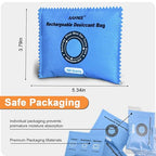 Silica Gel Desiccant Packets, Indicating Rechargeable Desiccant Packs for Storage, 100g×2pcs Moisture Absorbers for car Gun