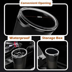 Leakproof Car Trash Can,Mini Car Trash Bin for SUV and Truck,Small Removable Liner Cars Garbage Can,Waterproof Automotive TrashCan for Vehicle,Home,Office,Multipurpose,Easy to Clean (Black 2)