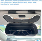 GDQ Sunglass Holder for Car Visor Clip Glasses Case Car Sunglasses Case for Car Sun Visor Glasses Storage Box Car Sunglass Holder Car Visor Accessories Universal for SUV Sedan Truck (Gray)
