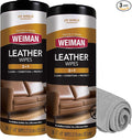Weiman Leather Cleaner & Conditioner - Cleans, Restores & Protects Leather, UV Protection Prevent Cracking & Fading, For Car 