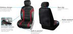 FH Group Front Set Faux Leather Car Seat Cushions - 2 Pack Seat Covers for Cars Trucks SUV, Waterproof, Universal Fit Seat Co