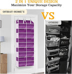 Over The Door Organizer 5 Tiers, Extra Large Behind Door Storage of 10 Compartments, 80 lbs Weight Capacity Hanging Storage O