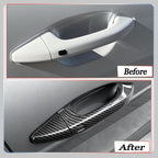 Car Exterior Door Handle Cover,for kia k4 2024 2025 2026,Car Exterior Door Handle Bowl Cover Protector，Car Sport Accessories - Carbon Fiber