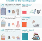 Cambond Compression Packing Cubes for Travel - Lightweight Expandable Travel Bags Luggage Organizers Travel Essentials Compre