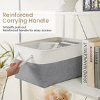Large Storage Baskets- 15.7x11.8x8.26 inch Storage Bins for Shelves and Closet Organizing, Foldable Fabric Bin for Home Organ