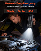 VEVOR Jump Starter, 4000A Peak, Car Jumper Starter Battery Pack, 12V Portable Lithium Battery Booster, Jump Box Power Bank