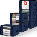 Fab totes Storage Bags,Clothes Blanket Storage Bins Foldable Closet Organizers with Reinforced Handle for Home Dorm Storage a