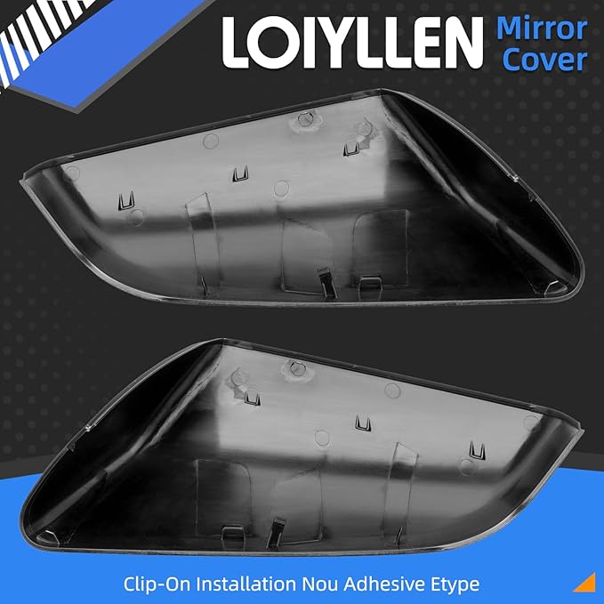 Driver & Passenger Side Mirror Cover Replacement for Chevrolet Equinox 2018-2023, for GMC Terrain 2018-2023 - Left & Right Side Mirror Covers, Rear View Mirror Cap Accessories Textured