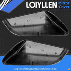 Driver & Passenger Side Mirror Cover Replacement for Chevrolet Equinox 2018-2023, for GMC Terrain 2018-2023 - Left & Right Side Mirror Covers, Rear View Mirror Cap Accessories Textured