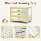 Gifturbo 3 Layer Jewelry Box,Jewelry Holder Organizer with Jewelry Organizer Drawer,Large Jewelry Boxes & Organizer with Velv