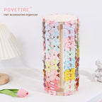 POVETIRE Bow Holder for Girls Hair Bows,Pink Hair Bow Organizer, Hair Clips Stand Hair Accessories Rack Display Decors Baby N