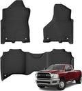 Auxko All Weather Floor Mats Fit for Ram 2500/3500 Crew Cab 2019-2025 2026 TPE Liners Accessories All Season Guard Odorless Anti-Slip Floor Mats for Ram 2020 2021 2022 2023 2024 2025 2026 Black