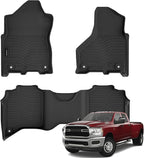 Auxko All Weather Floor Mats Fit for Ram 2500/3500 Crew Cab 2019-2025 2026 TPE Liners Accessories All Season Guard Odorless Anti-Slip Floor Mats for Ram 2020 2021 2022 2023 2024 2025 2026 Black