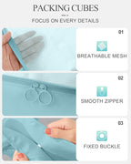Packing Cubes 10 PCS, Mesh Breathable Luggage Organizers Bags, Packing Organizers, Durable Travel Essentials Bags Set, Travel