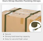 Riakrum 15 Pack 16 Feet Lashing Straps Adjustable Kayaks Tie Down Cam Buckle Straps with Buckles up to 250lbs for Cargo, Luggage, Motorcycles, Truck, Car Roof Rack, Sup Surfboard(Army Green)