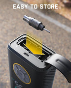 Fanttik X10 Pro Portable Tire Inflator for Compact Car, 35s Fast Inflation Air Compressor with Digital Pressure Gauge and Powerful Battery, 150PSI Cordless Air Pump for Cars, Motorcycles, Bikes, Balls