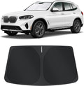 TINGLU Sun Shade for BMW X3 2018-2025 2026 Accessories Windshield Sun Shade Window Shade UV Rays Protection Sun Visor Cover with Steering Wheel Sunshade Storage Bag