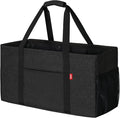 LHZK Standing Extra Large Utility Tote Bag with Metal Wire Frame and the Sides Rinforced, Extra Large Tote Bag with Handle,