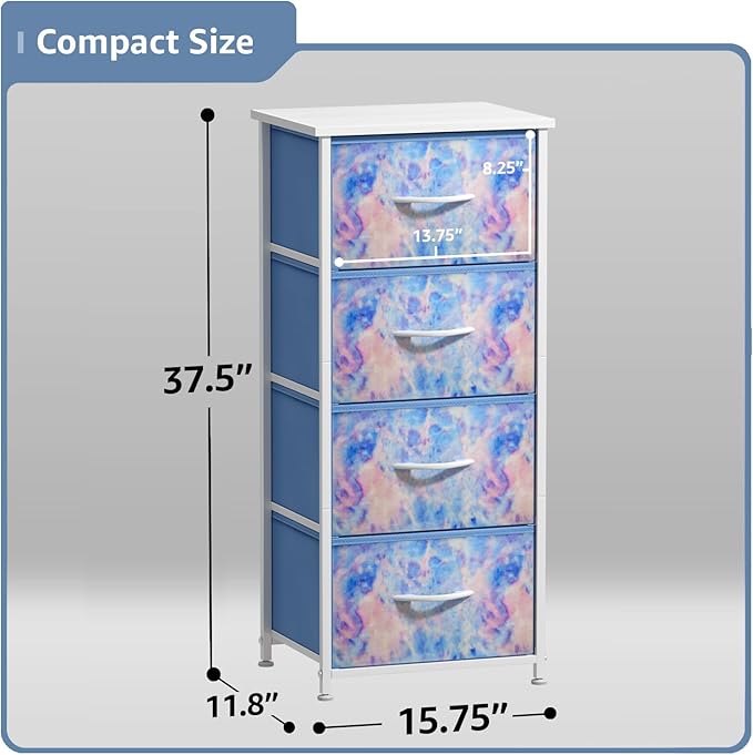 Sorbus Dresser Storage Tower, Organizer Drawers for Closet Boys & Girls Bedroom, Bedside Furniture, Chest for Home, College D