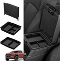 Ecarzo 3PCS Center Console Organizer for 2024 2025 2026 Toyota Tacoma Armrest Hidden Storage Box, Maximize Space & Reduce Clutter, Tacoma Interior Accessories