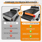 [Jumbo 38 CuFt] Truck Bed Cargo Bag, 100% Waterproof Heavy Duty Pickup Storage Bag (58"x49"x23"), Heat-Welded Seams & 3-Side Zipper, Fits Full-Size Trucks for Moving & Camping