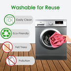 BeeGreen Pink Reusable Grocery Bags with Elastic Band Pink Reusable Shopping Bags Bulk 50LBS X-Large Foldable-Machine Washable-Heavy Duty 10 Pieces
